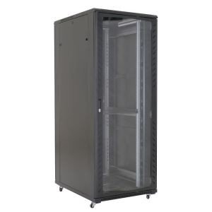 800mm glass door server rack – FINEN AS Series AS8842 19 inch network cabinet with tempered glass front door,