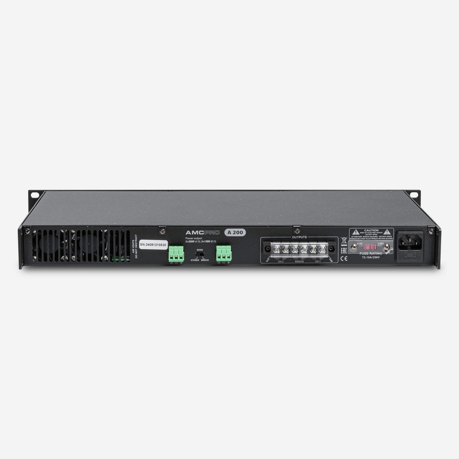 A 200 two channel professional power amplifier - Image 3