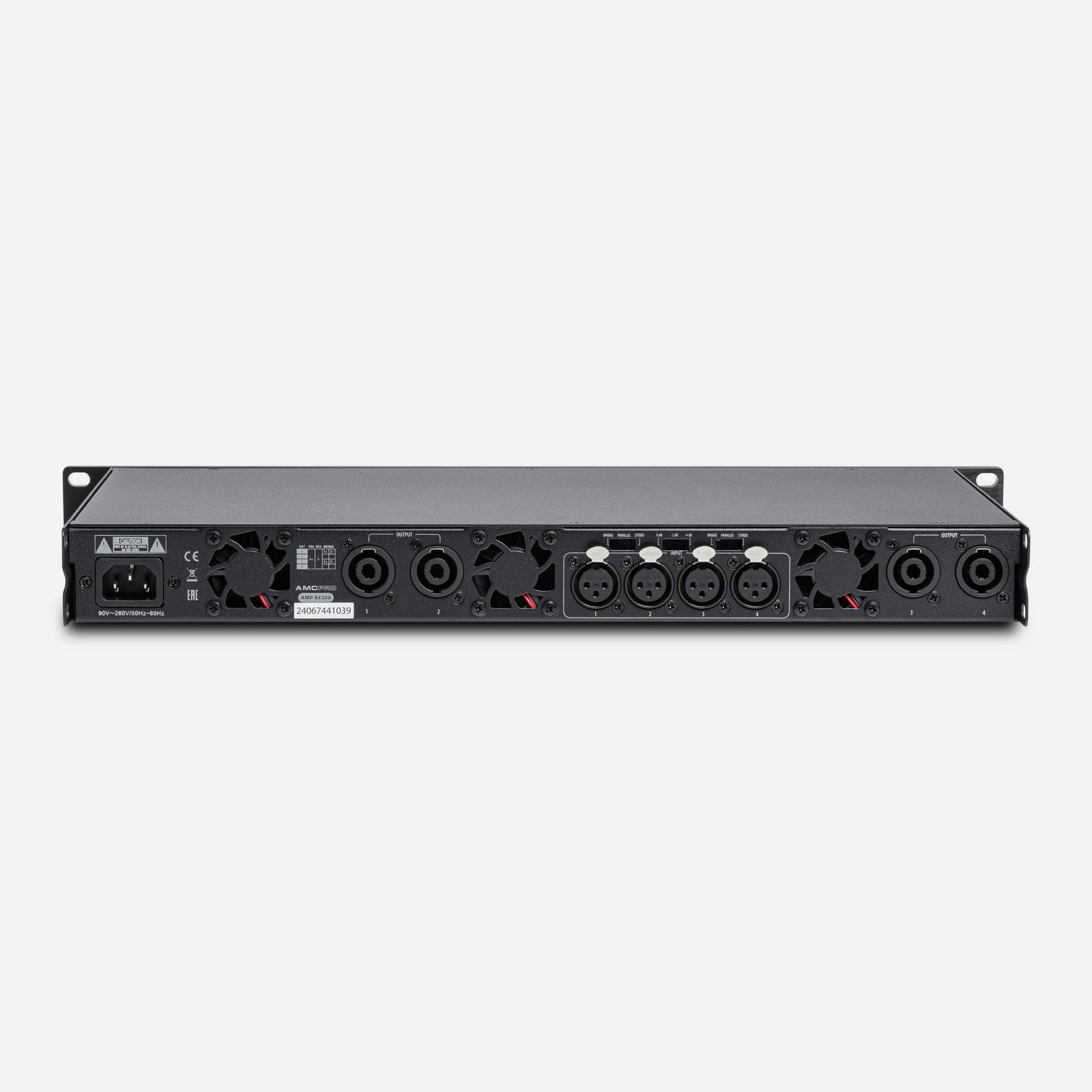 AMP 4X500 four channel professional power amplifier - Image 3