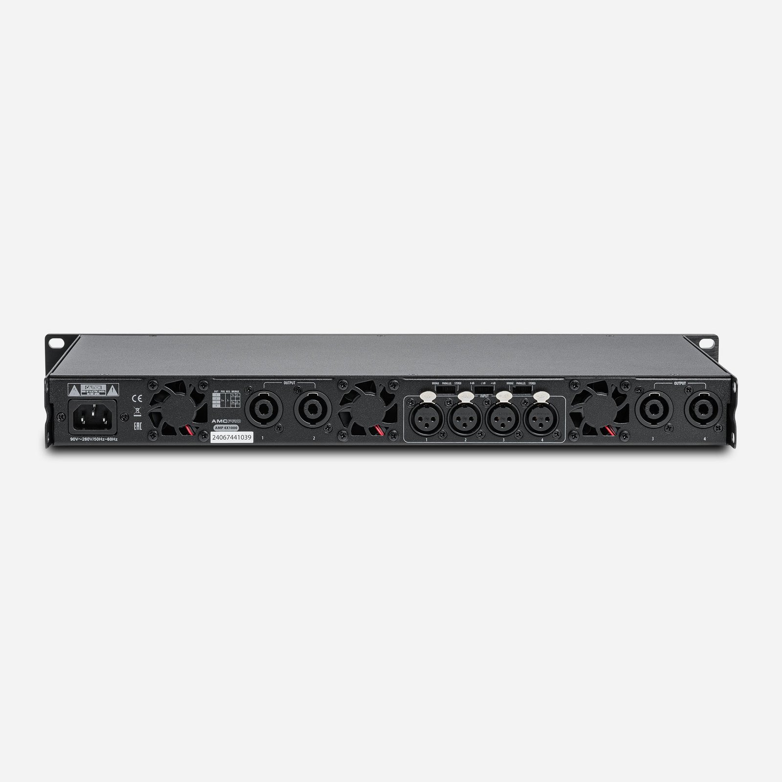 AMP 4X1000 four channel professional power amplifier - Image 3