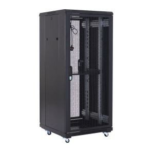 Perforated metal mesh door cabinet rack – FINEN A3 Series A36642 server rack with lockable perforated metal mesh front door