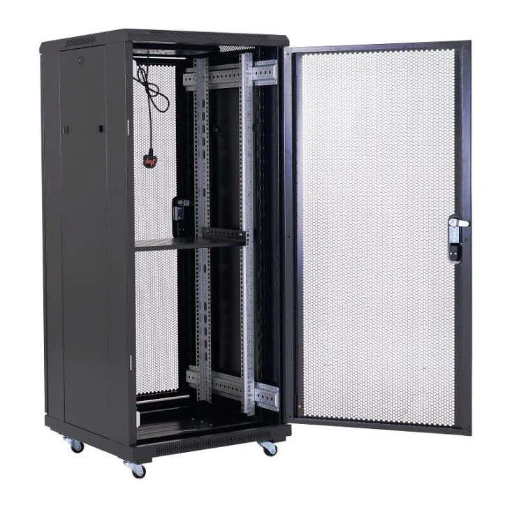 Perforated metal mesh door cabinet rack – FINEN A3 Series A36642 server rack with lockable perforated metal mesh front door