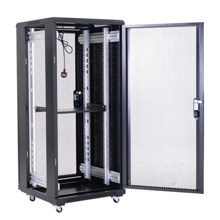 Perforated metal mesh door cabinet rack – FINEN A3 Series A36642 server rack with lockable perforated metal mesh front door
