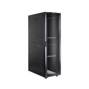 Server rack cabinet for APC equipment – FINEN H3 Series H37542 fully assembled 42U rack cabinet with hexagonal mesh bi-fold doors.